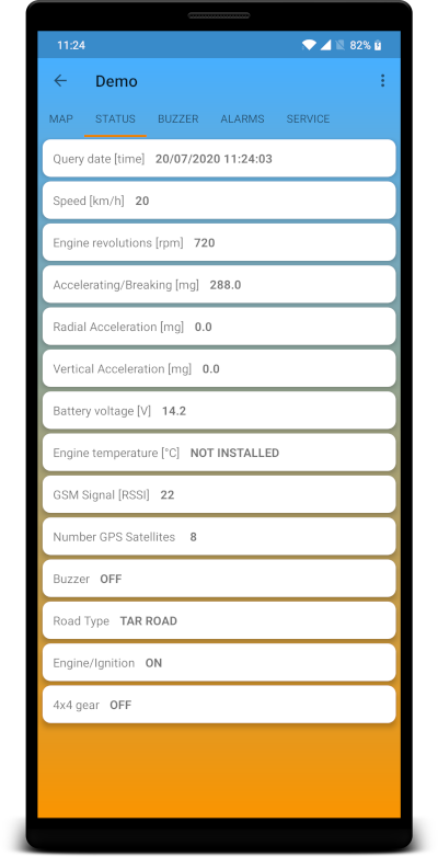 Mobile App | Current Vehicle Status Request the current status of your vehicles